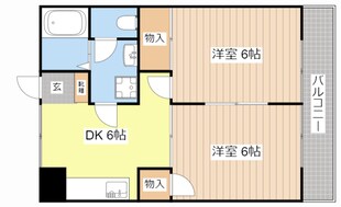 アコ―シャル・ドゥのとがわの物件間取画像